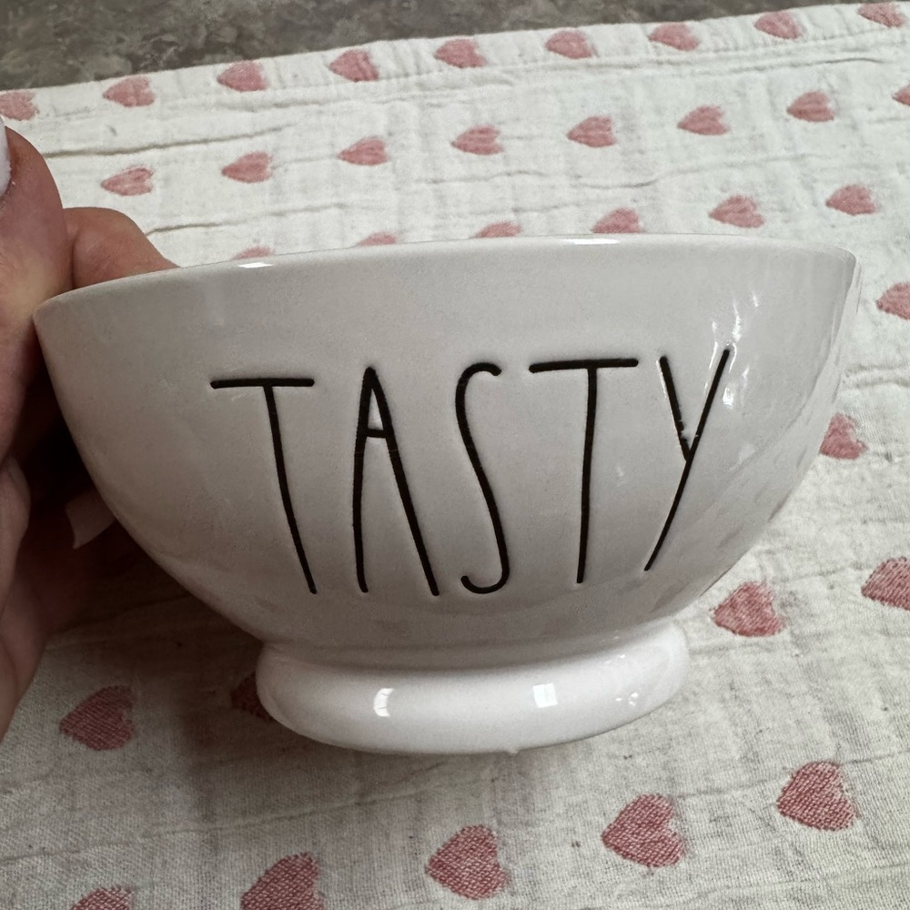 Rae Dunn White 'Tasty' Bowl